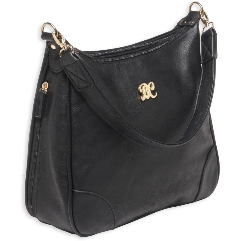 BULLDOG HOBO STYLE PURSE W/HLSTR BLK BULLDOG HOBO STYLE PURSE W/HLSTR BLK