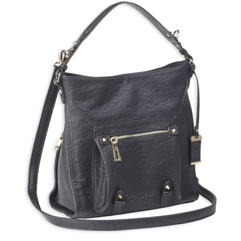 BULLDOG HOBO ANNA PURSE BLK BULLDOG HOBO ANNA PURSE BLK