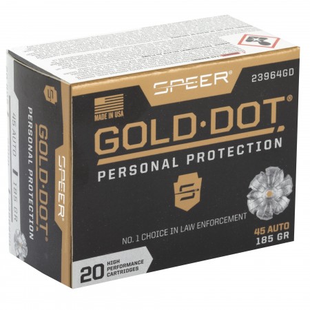 SPR GOLD DOT 45ACP 185GR HP 20/200