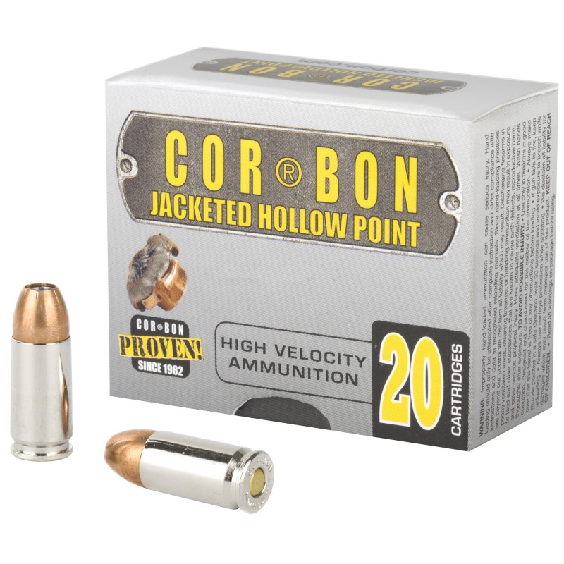 CORBON 9MM+P 125GR JHP 20/500 CORBON 9MM+P 125GR JHP 20/500
