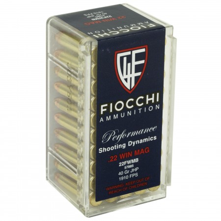 FIOCCHI 22WMR 40GR JHP 50/2000