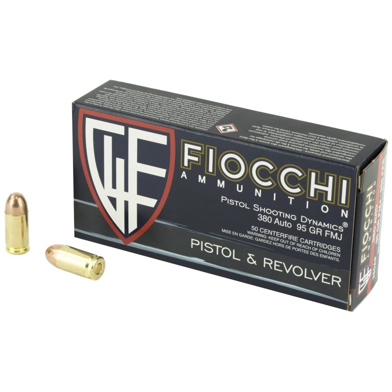 FIOCCHI 380ACP 95GR FMJ 50/1000 FIOCCHI 380ACP 95GR FMJ 50/1000