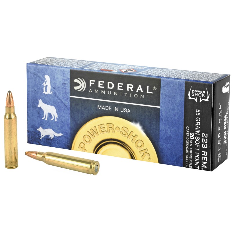 FED PWRSHK 223REM 55GR SP 20/200 FED PWRSHK 223REM 55GR SP 20/200