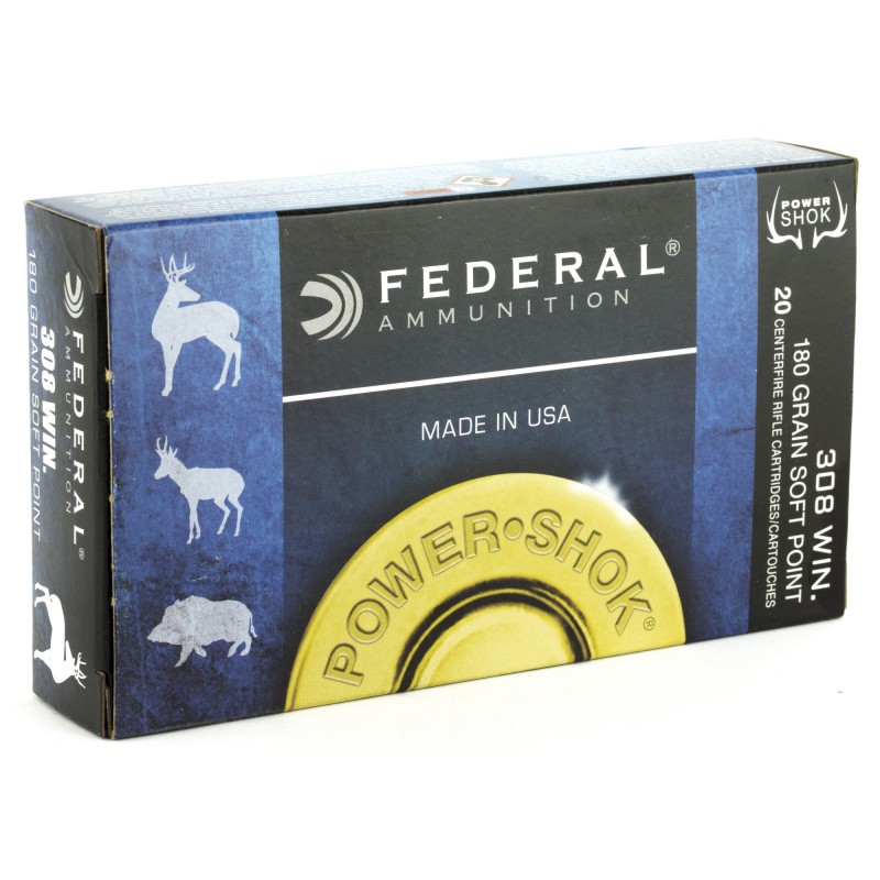 FED PWRSHK 308WN 180GR SP 20/200 FED PWRSHK 308WN 180GR SP 20/200