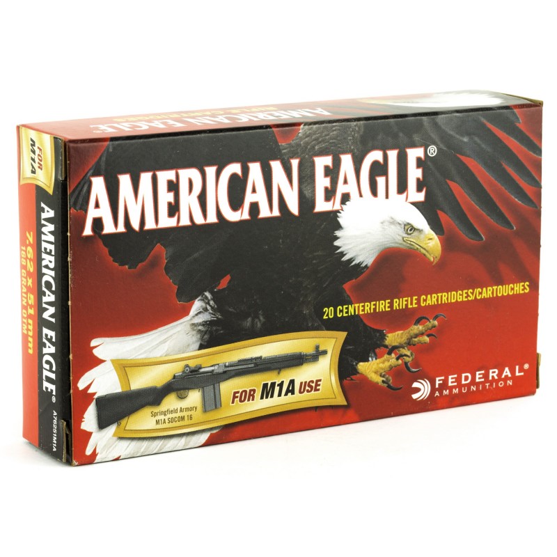 FED AM EAGLE 762X51 168GR M1A 20/200