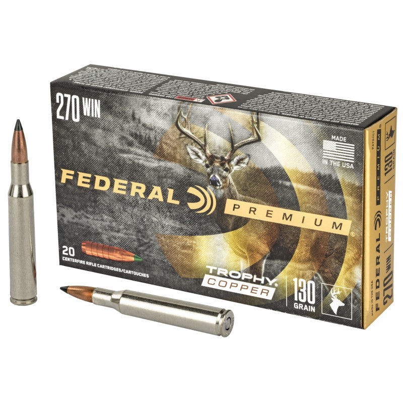 FED PRM 270WIN 130GR TRPHY COPPER 20 FED PRM 270WIN 130GR TRPHY COPPER 20