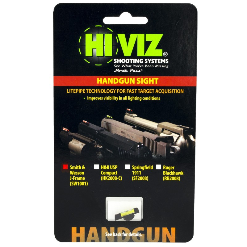 HIVIZ S&W JFRAME OVERMOLD FRONT GRN