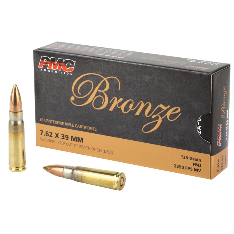 PMC BRNZ 7.62X39 123GR FMJ 20/500 PMC BRNZ 7.62X39 123GR FMJ 20/500