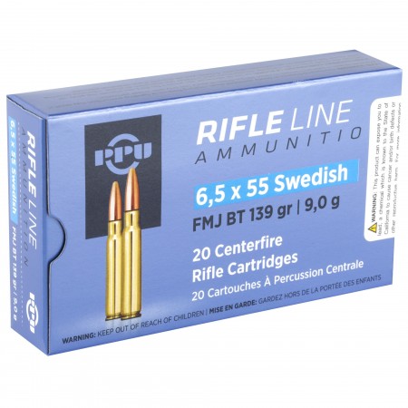 PPU 6.5X55 SWEDISH FMJ 139GR 20/200