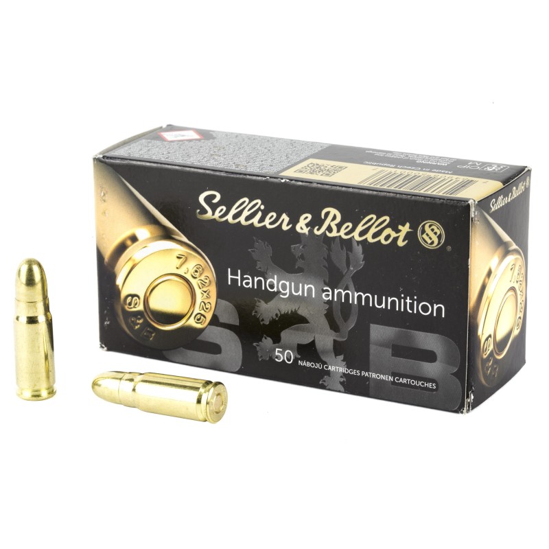 S&B 7.62X25 85GR FMJ 50/1500
