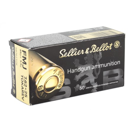 S&B 7.62X25 85GR FMJ 50/1500