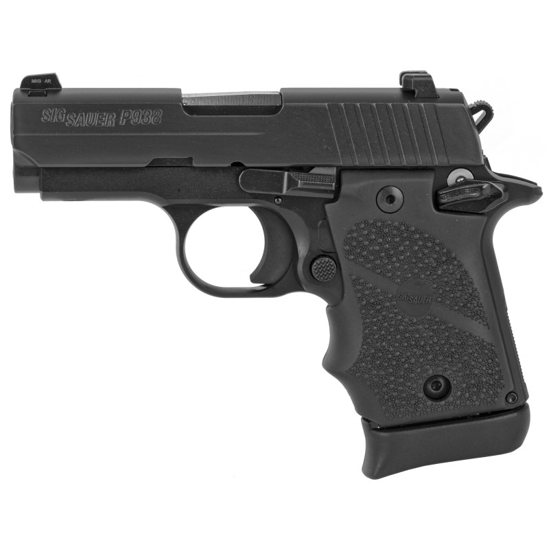 SIG P938M 9MM 7RD 3" BLK RBR NS MA