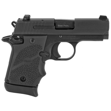 SIG P938M 9MM 7RD 3" BLK RBR NS MA