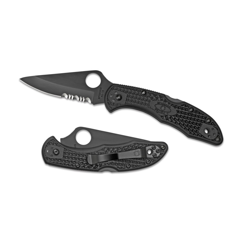 SPYDERCO DELICA4 COMBO BLADE BLK SPYDERCO DELICA4 COMBO BLADE BLK