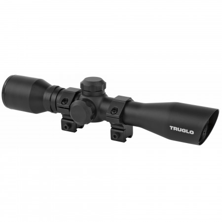 TRUGLO 4X32 DUPLEX BLK W/ 3/8" RINGS