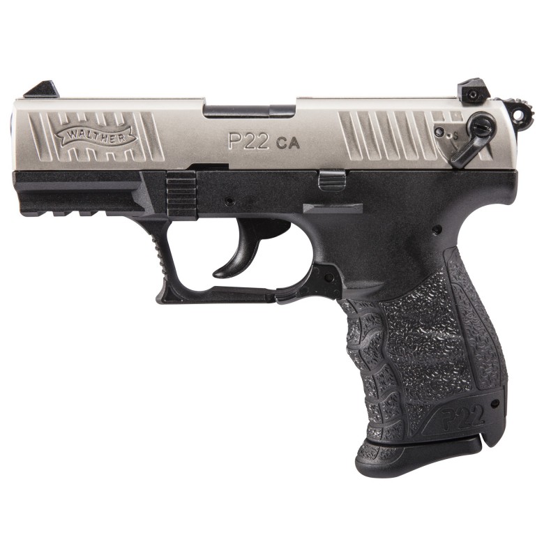 WAL P22 22LR 3.4" NICKEL 1-10RD CA WAL P22 22LR 3.4" NICKEL 1-10RD CA