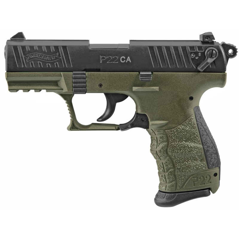 WAL P22 22LR 3.4" MIL GR 1-10RD CA WAL P22 22LR 3.4" MIL GR 1-10RD CA