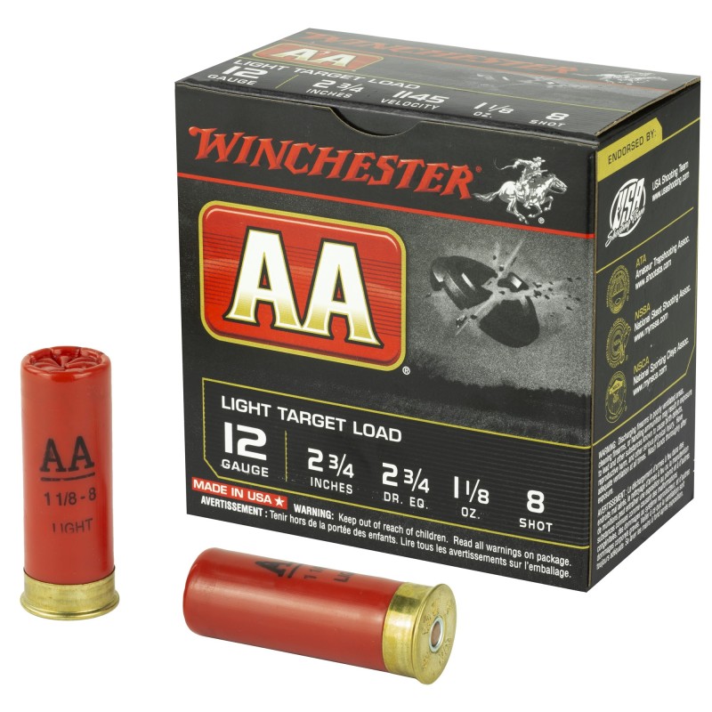 WIN AA TRGT 12GA 2.75" 8 25/250 WIN AA TRGT 12GA 2.75" 8 25/250