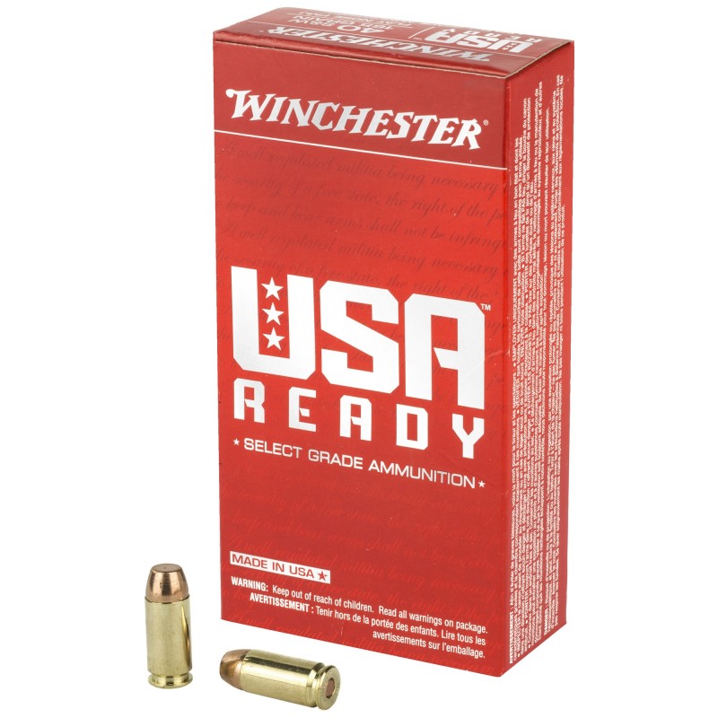 WIN USA RDY 40SW 165GR FMJ 50/500 WIN USA RDY 40SW 165GR FMJ 50/500