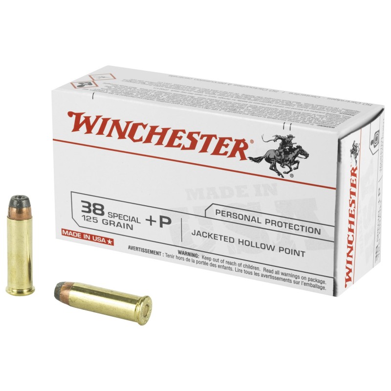 WIN USA 38SPL+P 125GR JHP 50/500 WIN USA 38SPL+P 125GR JHP 50/500