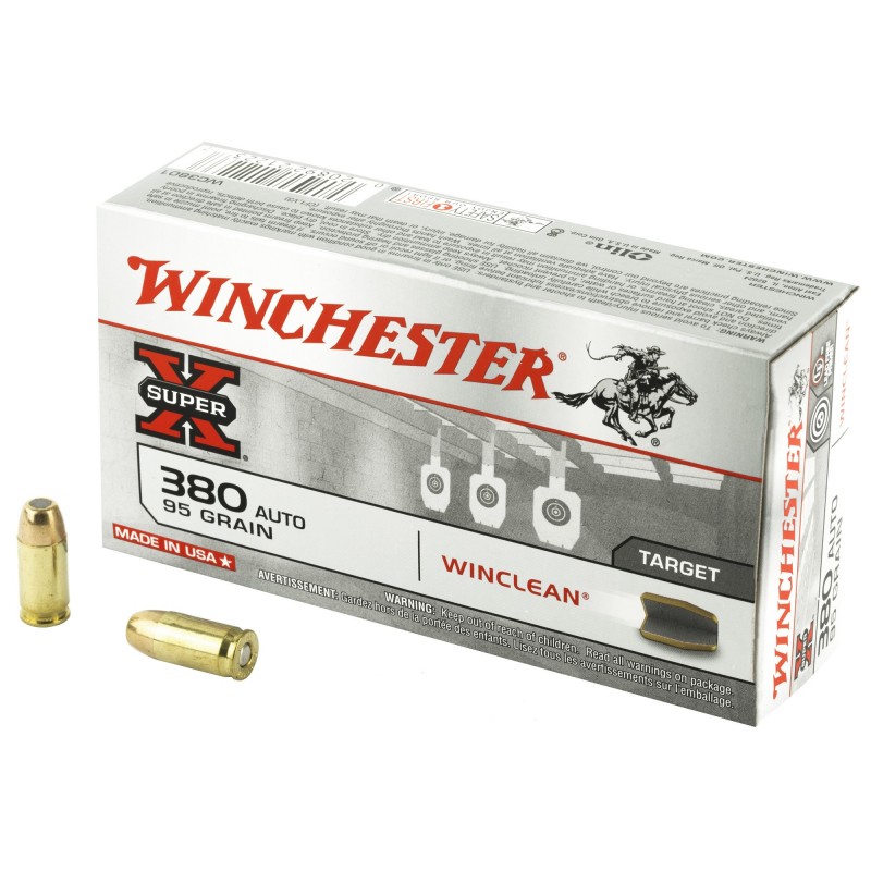 WIN SPRX WINCLEAN 380ACP 95GR 50/ WIN SPRX WINCLEAN 380ACP 95GR 50/