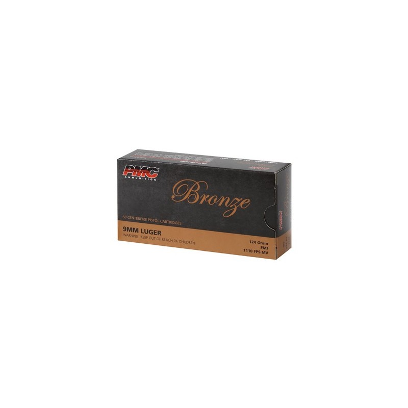 PMC BRNZ 9MM 124GR FMJ 50/1000 PMC BRNZ 9MM 124GR FMJ 50/1000