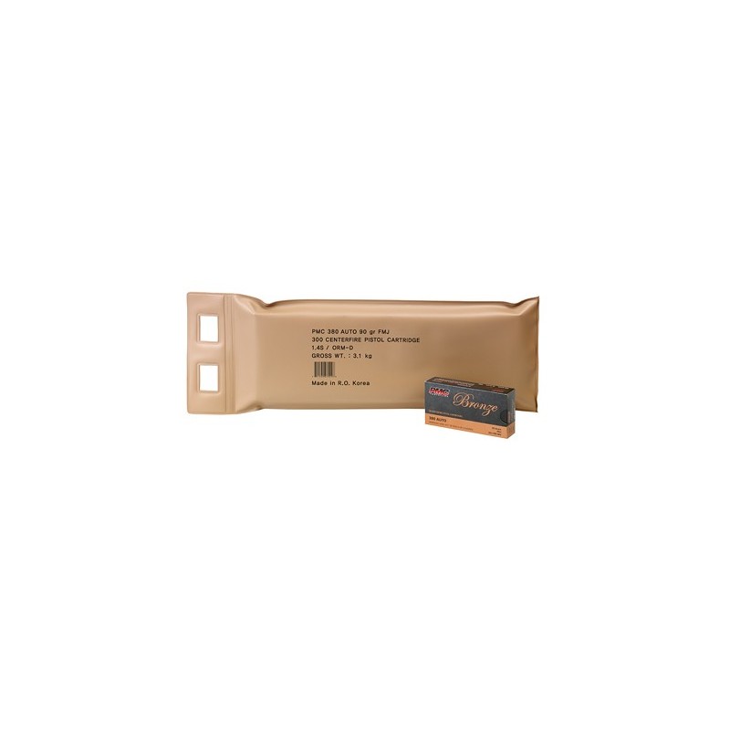 PMC BRNZ 380ACP 90GR FMJ 6 BX BP PMC BRNZ 380ACP 90GR FMJ 6 BX BP