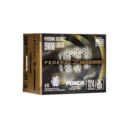 FED PUNCH 9MM 124GR PUNCH JHP 20/200