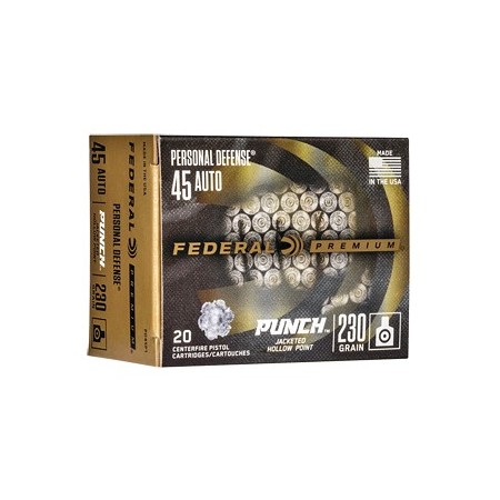 FED PUNCH 45ACP 230GR JHP 20/200