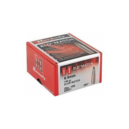HRNDY ELD-M 6.5MM .264 140GR 100CT