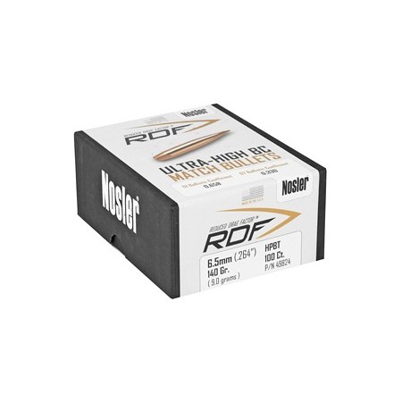 NOSLER RDF 6.5MM 140 HPBT 100CT