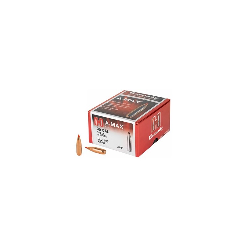 HRNDY MATCH A-MAX 30CAL 168GR 100CT