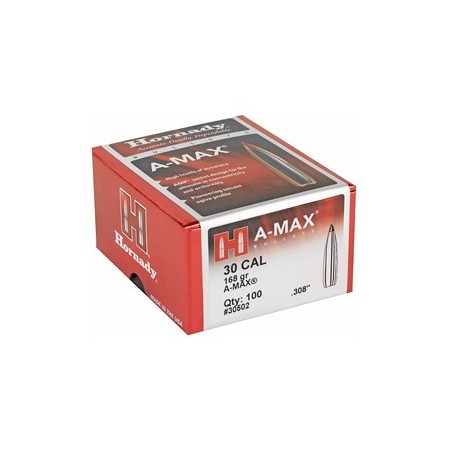 HRNDY MATCH A-MAX 30CAL 168GR 100CT