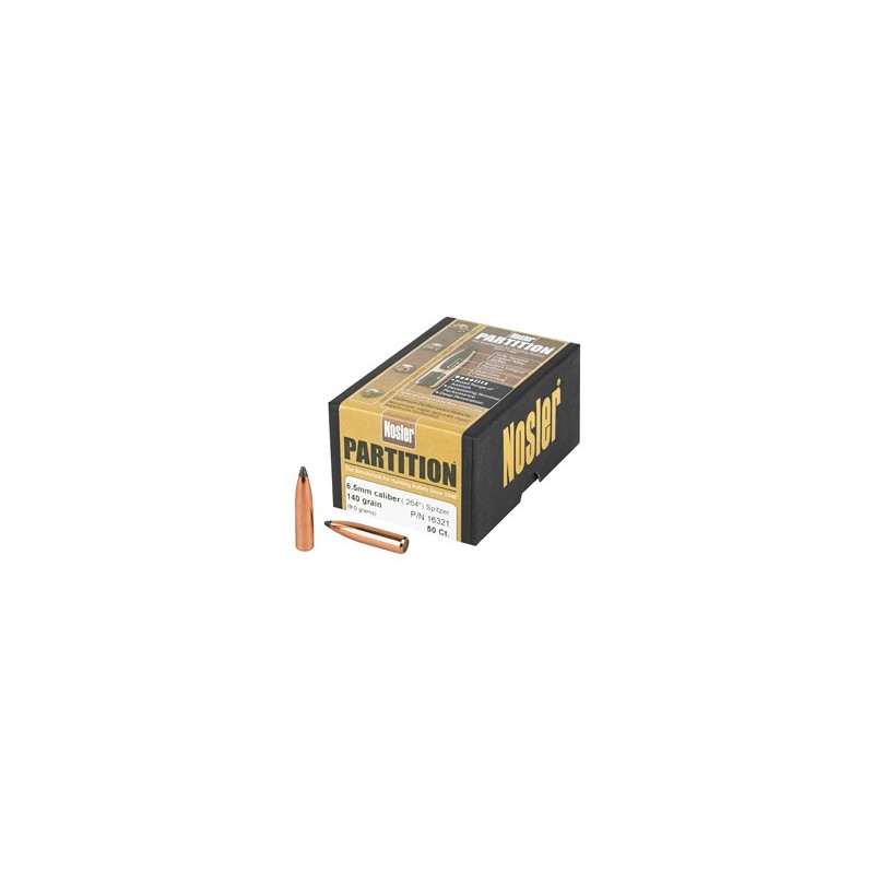 NOSLER 6.5MM 140GR SP PARTITION 50CT