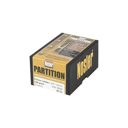 NOSLER 6.5MM 140GR SP PARTITION 50CT