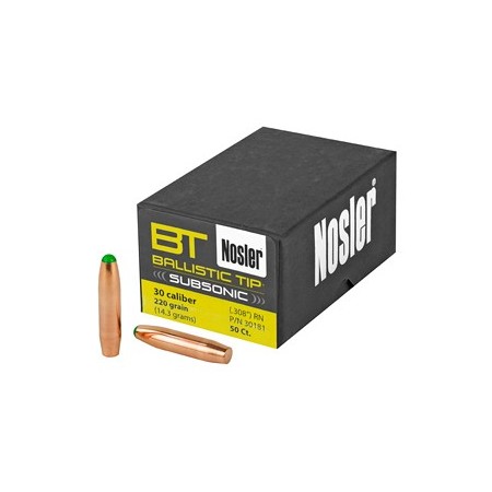 NOSLER 30 CAL 220GR 50CT
