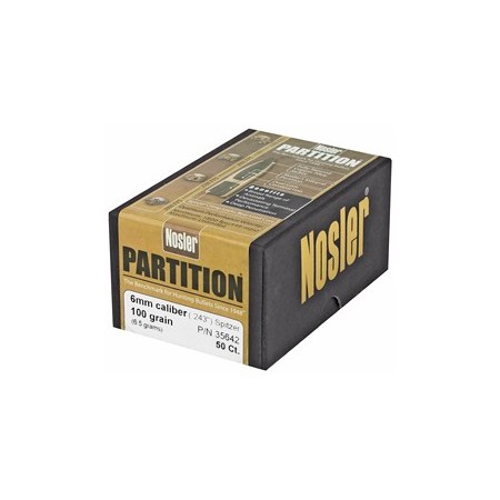 NOSLER 6MM 100GR SP PARTITION 50CT