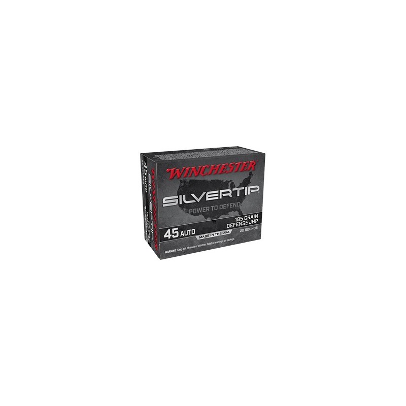 WIN SILVERTIP 45ACP 185GR HP 20/200 WIN SILVERTIP 45ACP 185GR HP 20/200