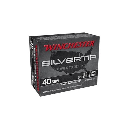 WIN SILVERTIP 40 S&W 155GR HP 20/200