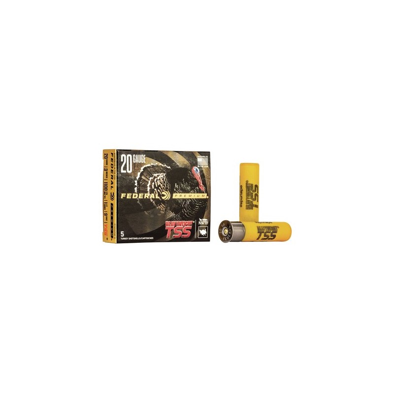Federal Heavyweight TSS 20 Gauge 2.75" 9 Shot 1 1/2oz 5 Round Box California Certified Nonlead Ammunition