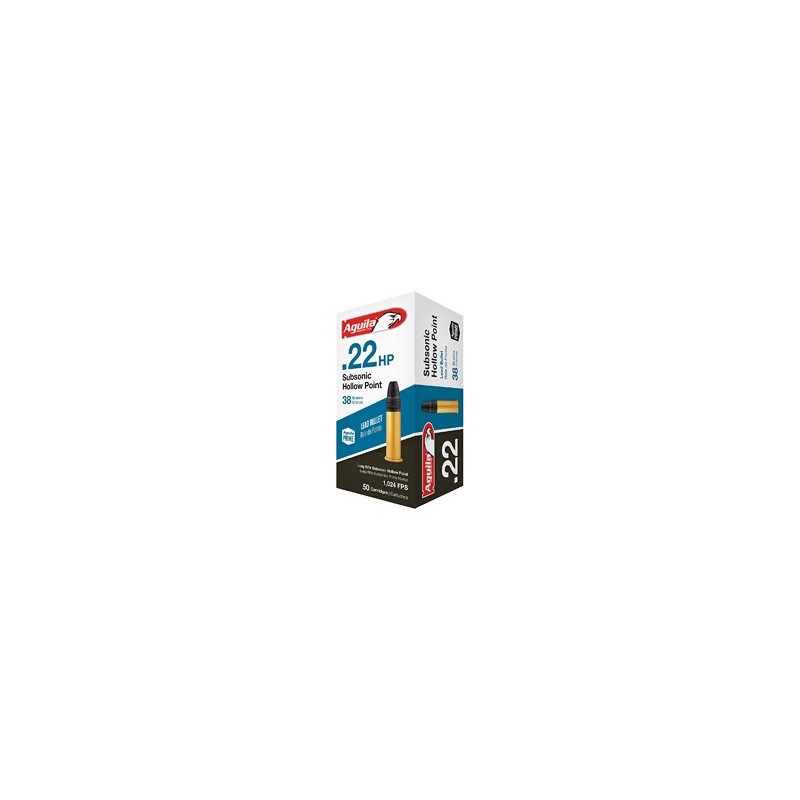 AGUILA 22LR SUB HV 38GR HP 50/1000 AGUILA 22LR SUB HV 38GR HP 50/1000
