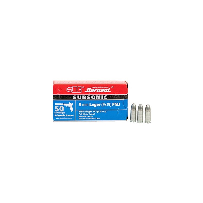 BARNAUL 9MM 151GR SUB FMJ 50/500