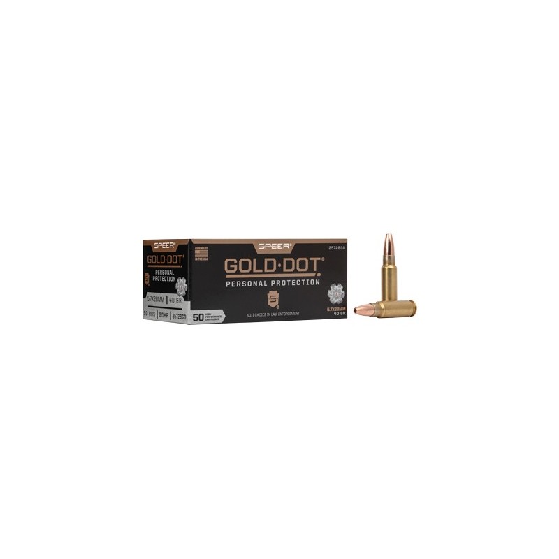 SPR GOLD DOT 5.7X28MM 40GR HP 50/500 SPR GOLD DOT 5.7X28MM 40GR HP 50/500