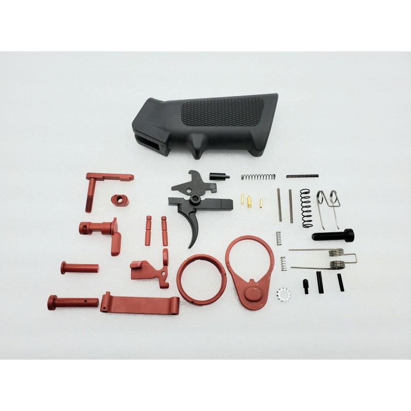 KG AR15 Accent Lower Parts Kits Cerakote USMC Red KG AR15 Accent Lower Parts Kits Cerakote USMC Red