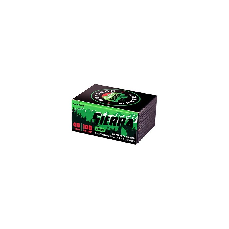 SIERRA OTDMST 40SW 180GR JHP 20/200 SIERRA OTDMST 40SW 180GR JHP 20/200