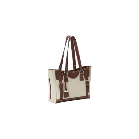 BULLDOG MEDIUM TOTE PURSE SAND/STONE
