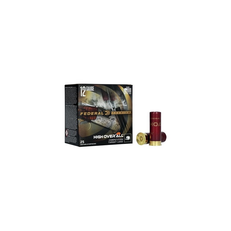 Federal Premium High Over All Competition Target Load 12 Gauge 2.75" 8 Shot Size 3 Dram 1 1/8 oz Lead 25 Round Box