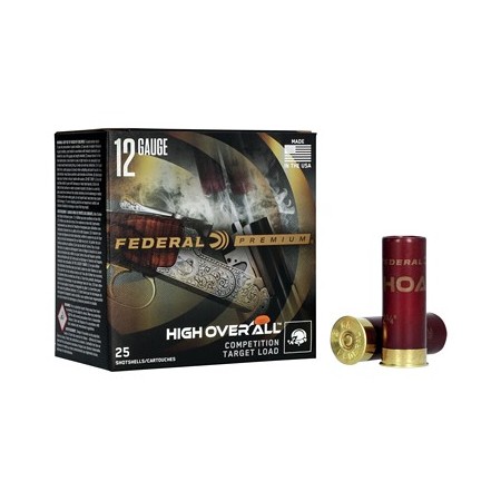 Federal Premium High Over All Competition Target Load 12 Gauge 2.75" 7.5 3 1/4 Dram 1 oz, Lead 25 Round Box