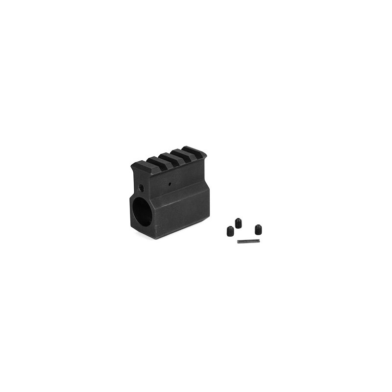 LBE .750 GAS BLOCK W/RAIL BLK LBE .750 GAS BLOCK W/RAIL BLK