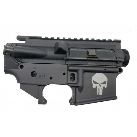 Konza AR15 Stripped Lower and Upper Punisher Set